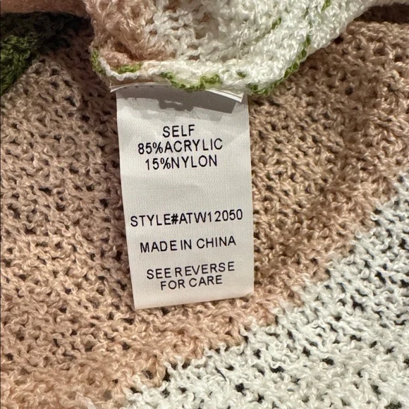 121 And The Why Spring Grove Stripe Knit 3/4 Sleeve Lightweight Sweater Top - Picture 9 of 12